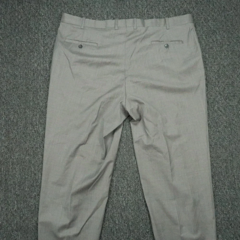 Peter‎ Millar Pants Men 42x31 Gray Wool Chino Trousers Flat Front Straight